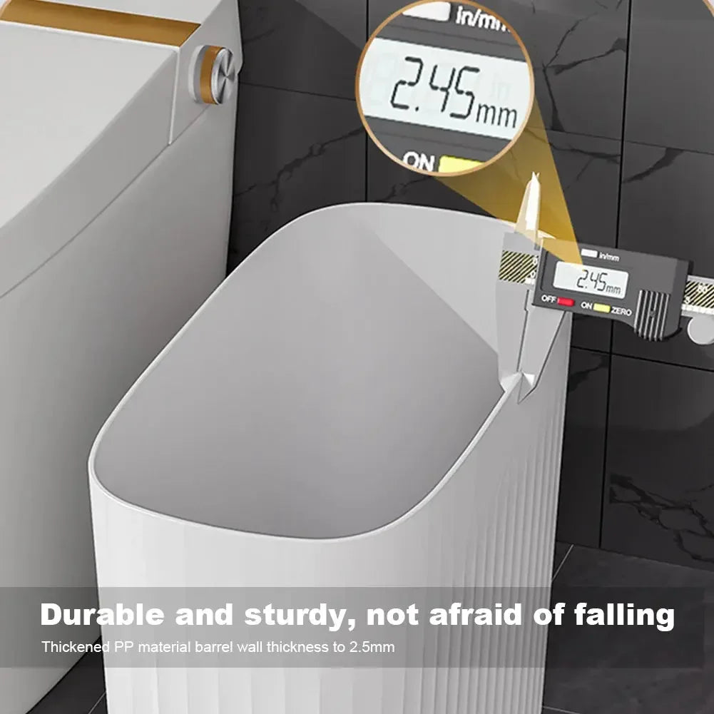 Bathroom Trash Can with Automatic Lid 2 Gallon Motion Sensor Trash Can - Confia - reusablefoodstoragebags confia