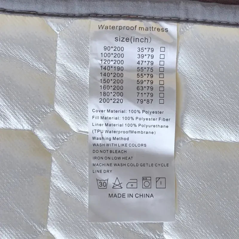 Waterproof Quilted Mattress Protector Cover Ultra Soft Breathable & Hypoallergenic Fitted Bed Protector for Single or Double Bed - Confia - reusablefoodstoragebags confia