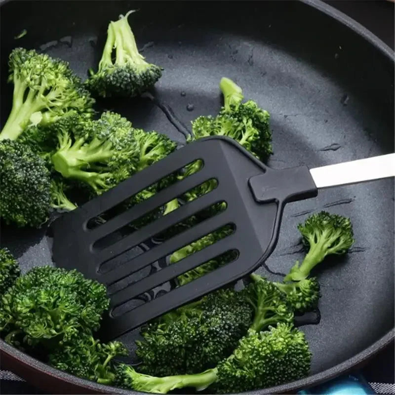 Stainless Steel Turners Kitchen Tools Nylon Handle Spatula Fried Shovel Egg Fish Frying Pan Scoop Spatula Cooking Utensils - Confia