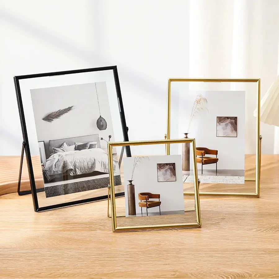 4/6inch Photo Frame Simple Style Transparent Acrylic Frames for DIY Handmade Pictures Christmas Gift Home Tabletop Decoration - Confia