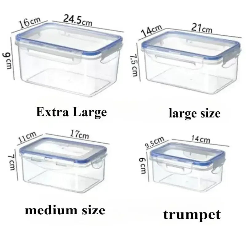 Classics Rectangular Plastic Airtight Food Storage Containers with Leak Proof Lid - Confia - reusablefoodstoragebags confia