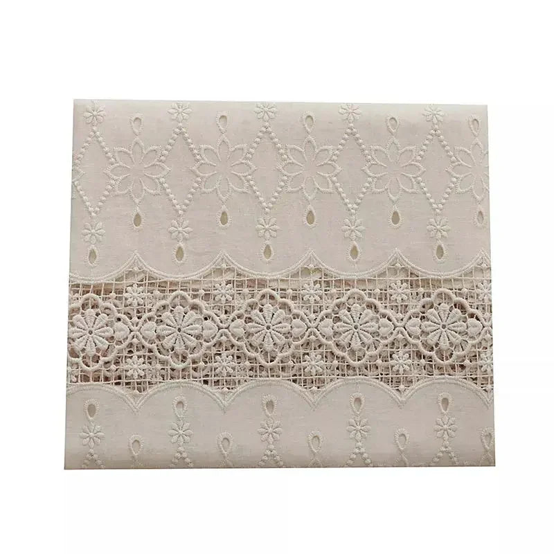 Pure Cotton Hollowed Out Embroidery Fabric Shirt Skirt Clothing Fabric DIY Tablecloth Handmade Fabric Apparel Sewing Fabric - Confia
