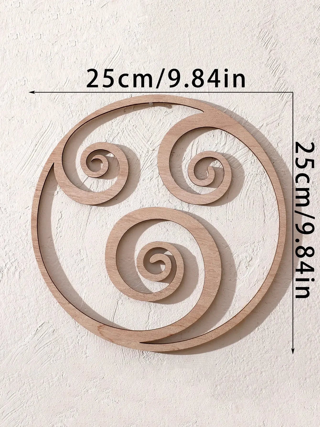 Natural Wooden Wall Hanging Wall Art Decor - Elements Design (Fire, Water, Earth, Air) Wood Hanging Wall Decor Boho Wall Accent - Confia