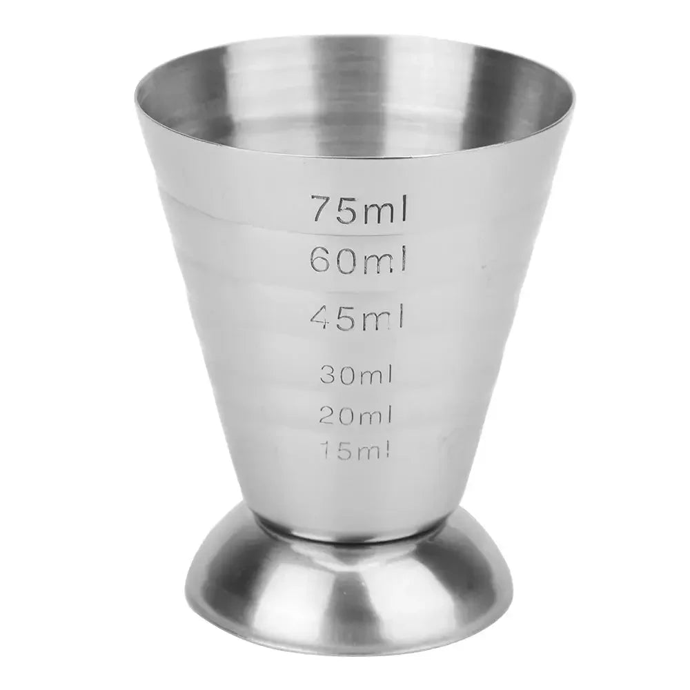 Stainless Steel Cocktail Jigger 75ml/2.5oz Bar Jigger Bell Jigger Measuring Liquor Shot Cup Drink Mixer Measurer - Confia