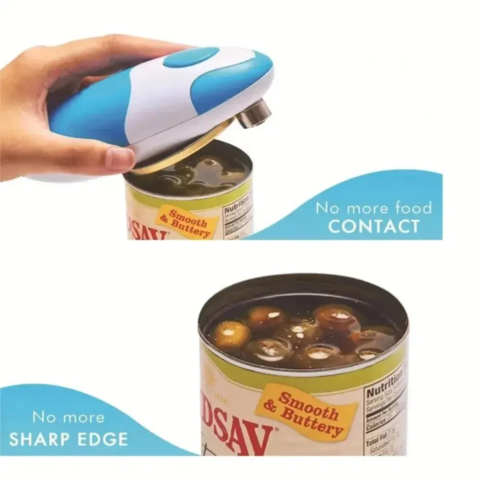 Electric Can Opener for Kitchen Usage, Automatic One Touch Can Openers for Most of Standard-Size Pop-Top Cans, Smooth Edge Can Opener Electric for Seniors - Confia