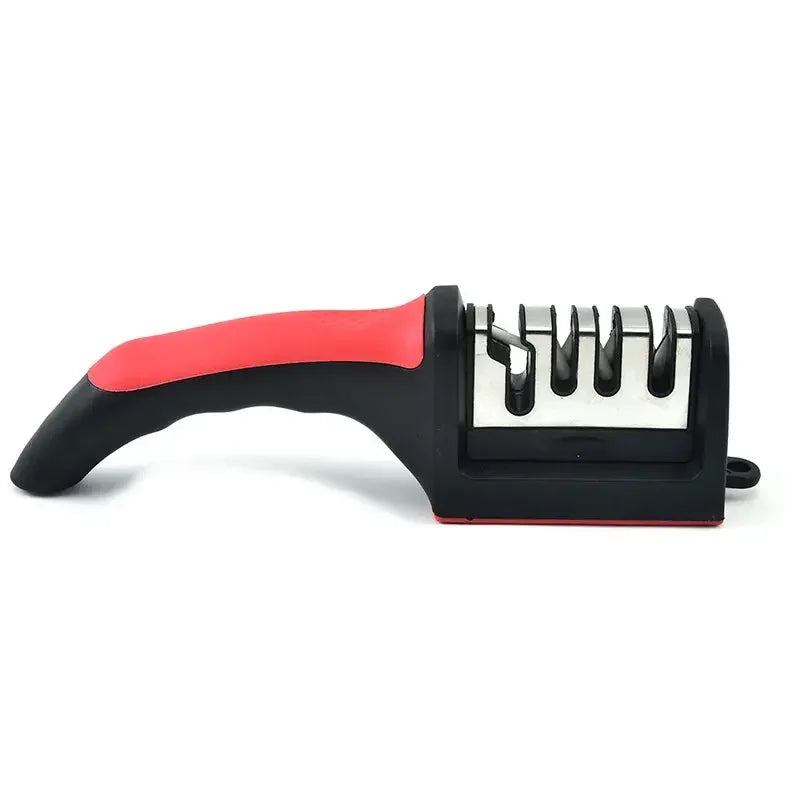 Manual 3 Stage 3 Slot Kitchen Knife Sharpener Tool kit self Knives Shaping, Knife Sharpener Hand Tool Ceramic Stone Repair Grinder Dull Stainless Steel Knives, Knife Blade Sharpener - Confia