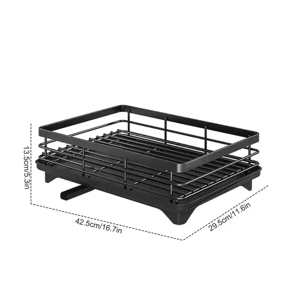 Simple Trending Dish Rack for Kitchen Counter, Large Capacity Dish Rack with Utensil Holder, Cutting Board Holder, Drain Board Tray for Kitchen Counter Storage - Confia - reusablefoodstoragebags confia