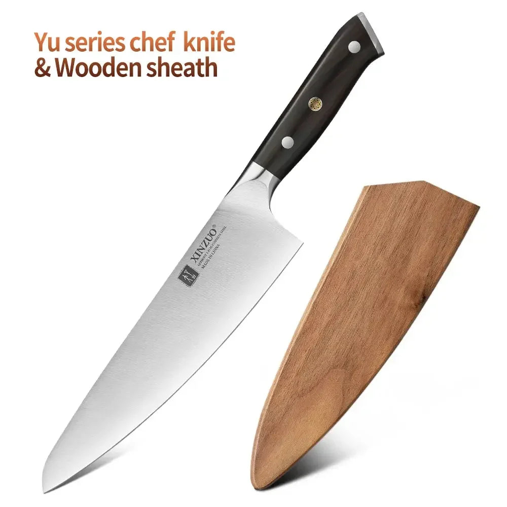 XINZUO Classic Design 8.3'' Chef Knife Kitchen Knife 56-58HRC German 1.4116 Steel Razor Sharp Cutting Meat With Comfort Handle - Confia