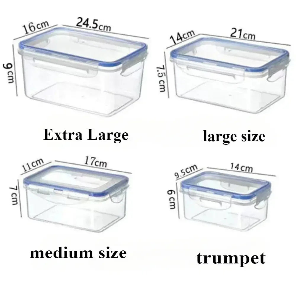 Classics Rectangular Plastic Airtight Food Storage Containers with Leak Proof Lid - Confia - reusablefoodstoragebags confia