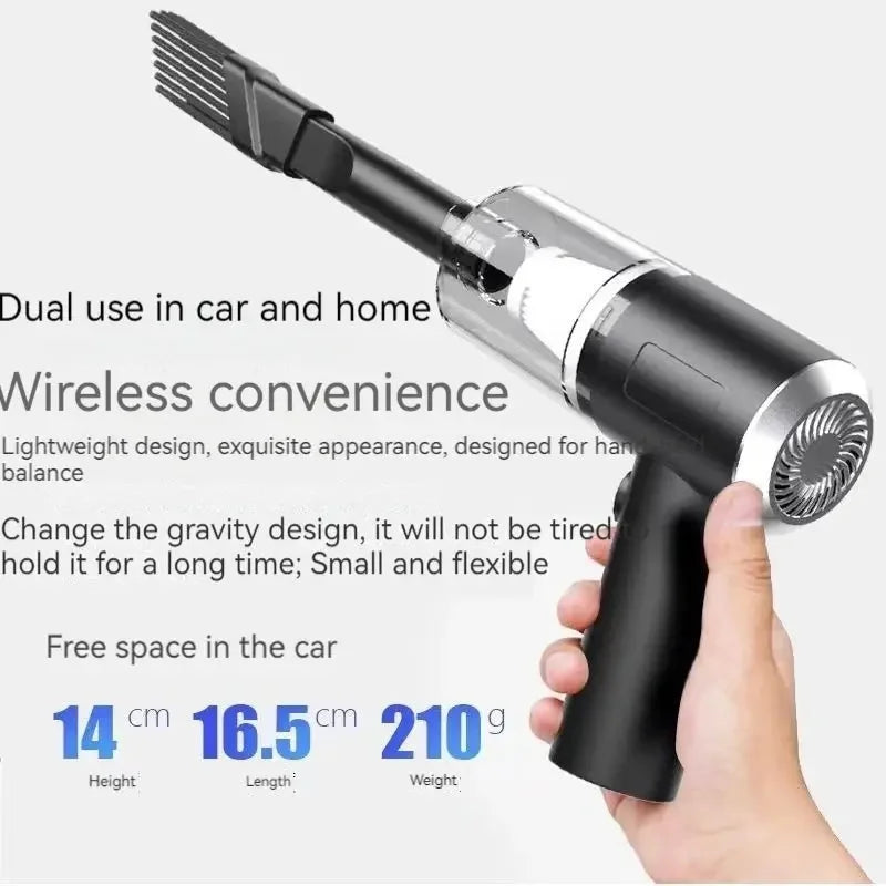 High Power Vacuum Cleaner, Mini Cordless, 2000PA Strong Suction, Rechargeable Portable Dust Collector, for Cars, Keyboard Gaps - Confia - reusablefoodstoragebags confia
