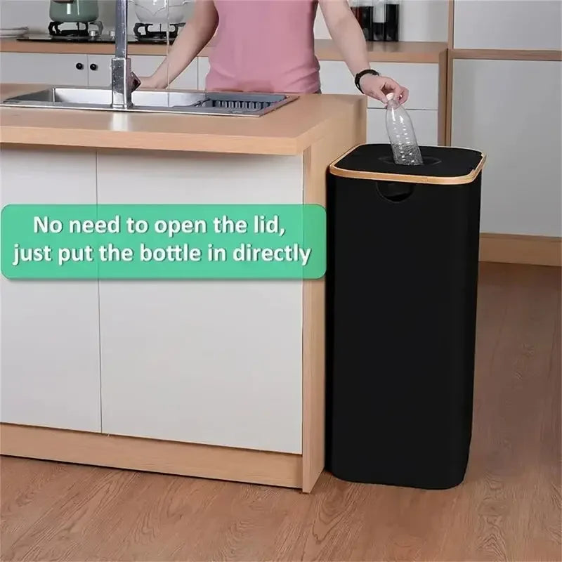 Kitchen Recycling Bin & Storage Bags, Kitchen Recycle Bin,100L Large Capacity Bottle Recycle Bin With Removable Tote Bags, - Confia - reusablefoodstoragebags confia