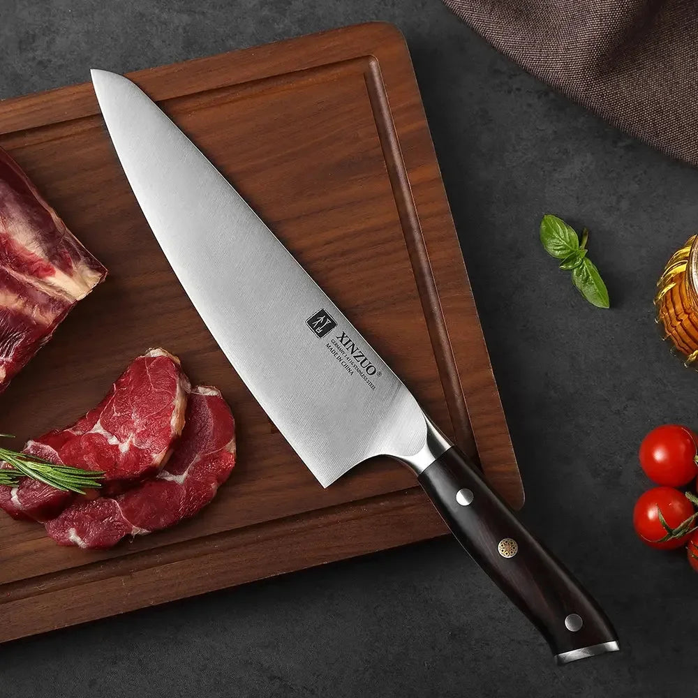 XINZUO Classic Design 8.3'' Chef Knife Kitchen Knife 56-58HRC German 1.4116 Steel Razor Sharp Cutting Meat With Comfort Handle - Confia
