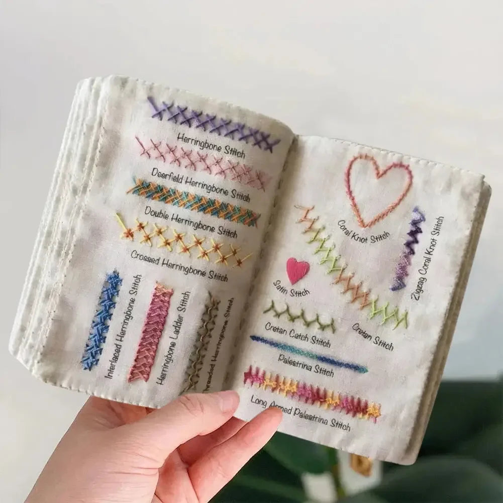 Embroidery Basic Needle Method Handmade Embroidery Pattern Books DIY Stitch Book Embroidery Stitch Book Embroidery Book - Confia
