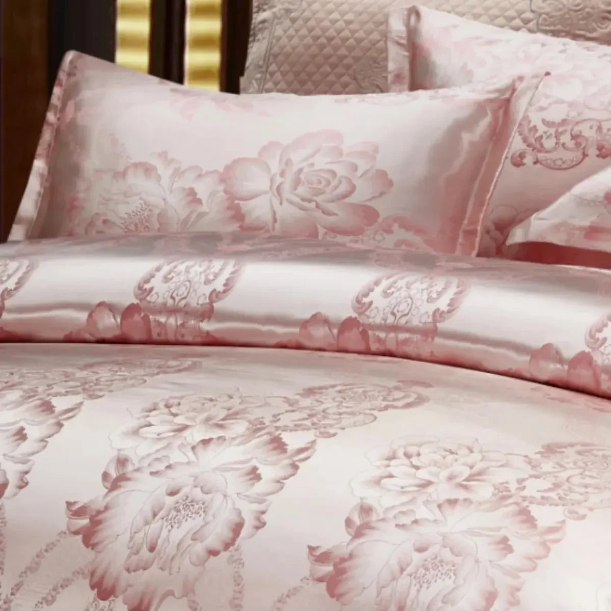 2-3 PCS Satin Jacquard Bed Decor Set 1or2 PillowCover 1 Sheet 180*230/240*250cm, PillowCover 48*74cm Shrinkagefree Fade Resist - Confia - reusablefoodstoragebags confia