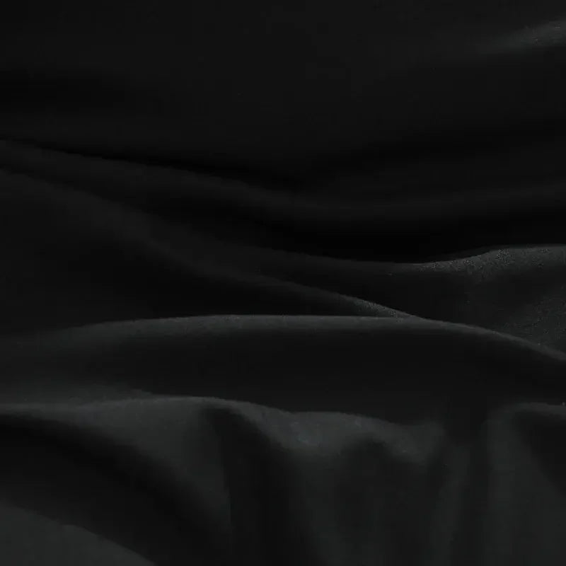 Plain Solid Black Double bedsheet Made with Pure Microfiber Single Color Bedsheet for Double Bed with 2 Pillow Cover Single/Queen/King Bed Cover Full Set Plain Bedding - Confia - reusablefoodstoragebags confia