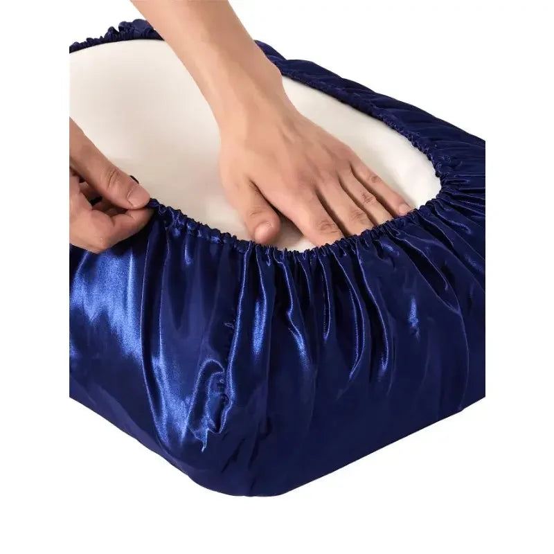 2pc Elastic band Pillow case 100% Satin pillowcase solid color pillow Good for Prevent Hair Knots & Bead head - Confia - reusablefoodstoragebags confia