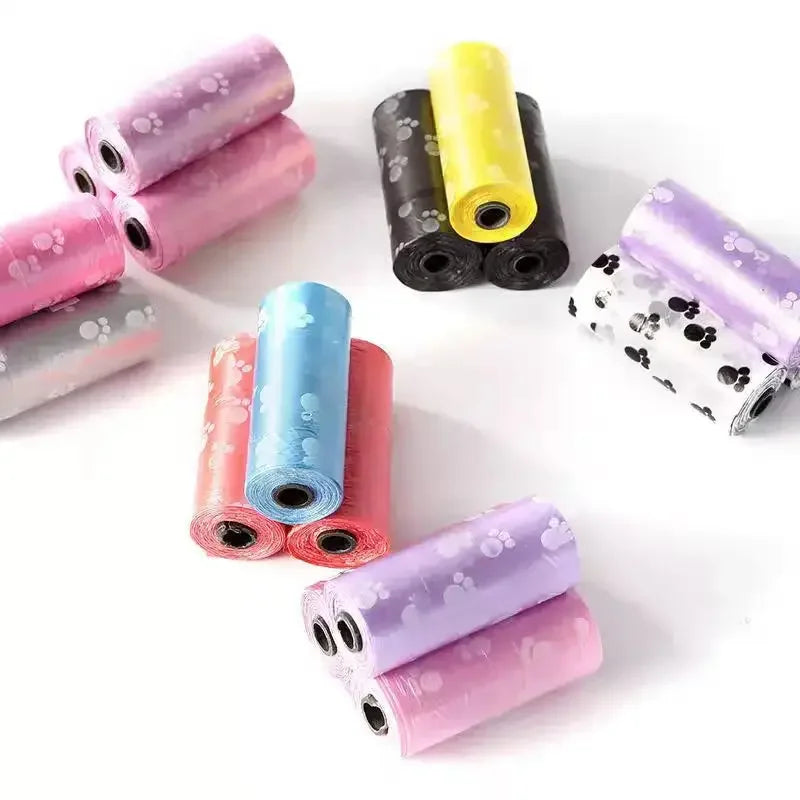 20 Rolls Dog Poop Bag Outdoor Cleaning Poop Bag Puppy Walking and Travel, Leak Proof and Tear Resistant, Thick Plastic - Multi Colors - Confia - reusablefoodstoragebags confia