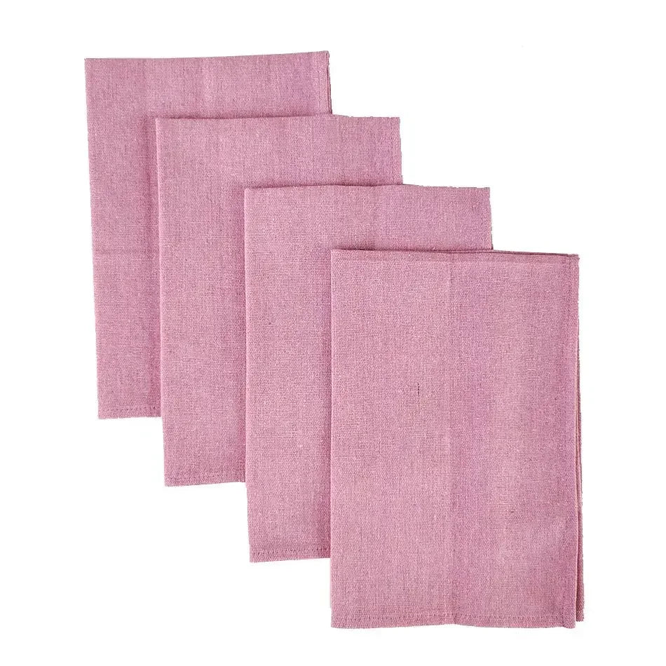 Set of 10 Pack Cocktail Napkins 40 X 40cm Cotton Blend Heavy Fabric Durable Linen Towel for Home Kitchen Wedding Decoration - Confia - reusablefoodstoragebags confia