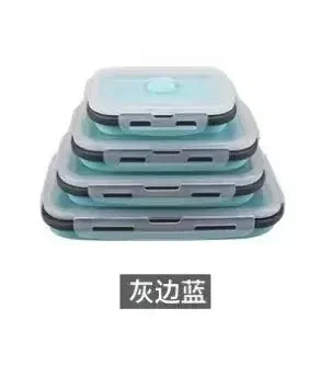 4pcs Food Storage Containers - Collapsible, Airtight, Freezer & Microwave Safe - Ideal for Leftovers and Fresh Fruit - Confia - reusablefoodstoragebags confia