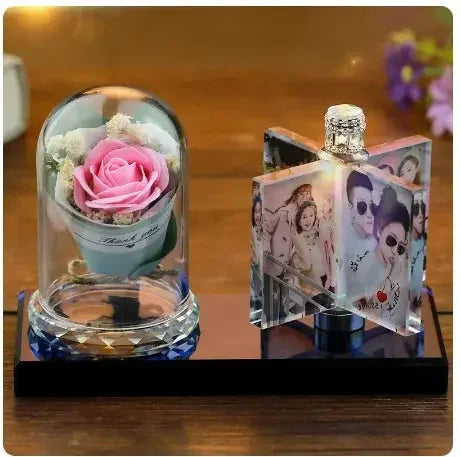 Personalized Photo Frame Custom Photo Frame with Light, Girlfriend Gift Mother Gift Wife Gift Wedding Decor - Confia