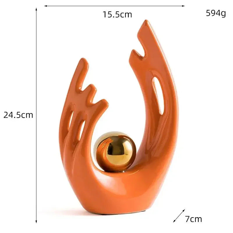 Abstract Ceramic Statue Modern Luxury Living Room Home Decor Accessories Office Decoration Desk Souvenirs Crafts Gifts Confia