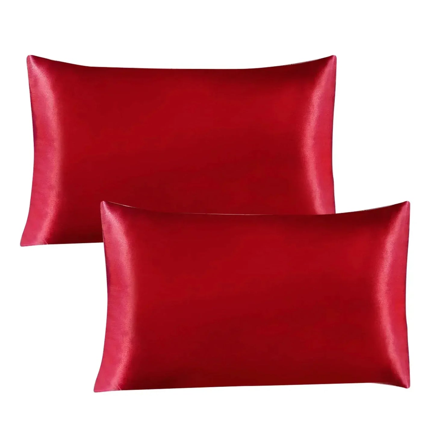 Satin Pillowcase Standard Set Of 2 - Green Silky Pillow Cases For Hair And Skin 20x26 Inches Pillow Covers With Envelope Closure - Confia - reusablefoodstoragebags confia