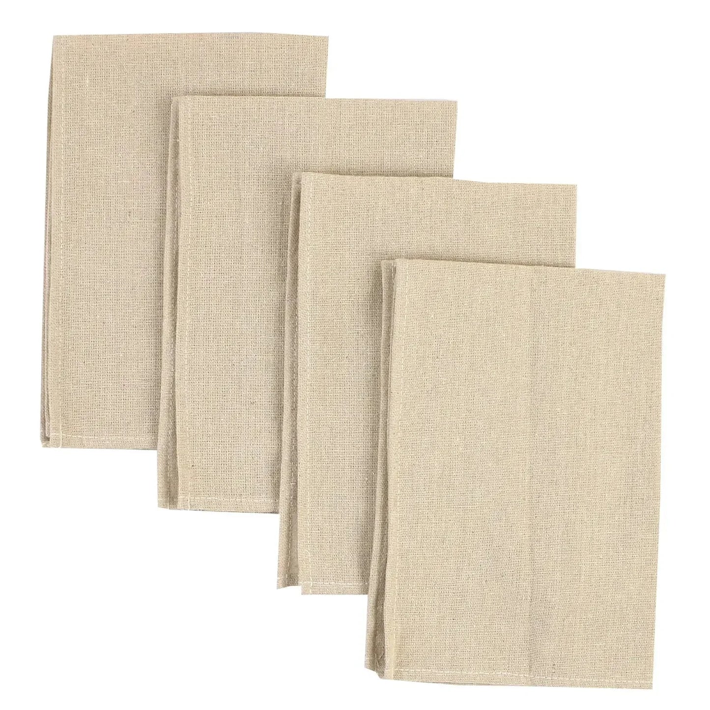 Set of 10 Pack Cocktail Napkins 40 X 40cm Cotton Blend Heavy Fabric Durable Linen Towel for Home Kitchen Wedding Decoration - Confia - reusablefoodstoragebags confia