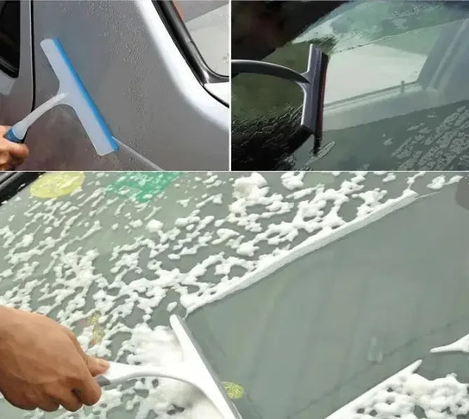 Multi-Functional Shower Squeegee, Household Cleaning Tools, Mirror Wiper, Glass Window Cleaner Squeegee, Apply to Tiles, Shower Doors, Bathroom, Mirrors, and Car Windows, Glass Doors (po1) - Confia - reusablefoodstoragebags confia