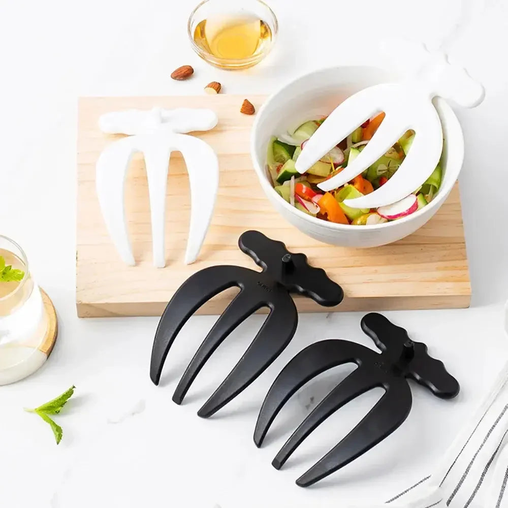 2 Pieces Salad Hands Multifunctional Salad Mixing Kitchen Utensil Tossing Tool Tool Salad Tongs Fruit Claw Salad Accessories - Confia