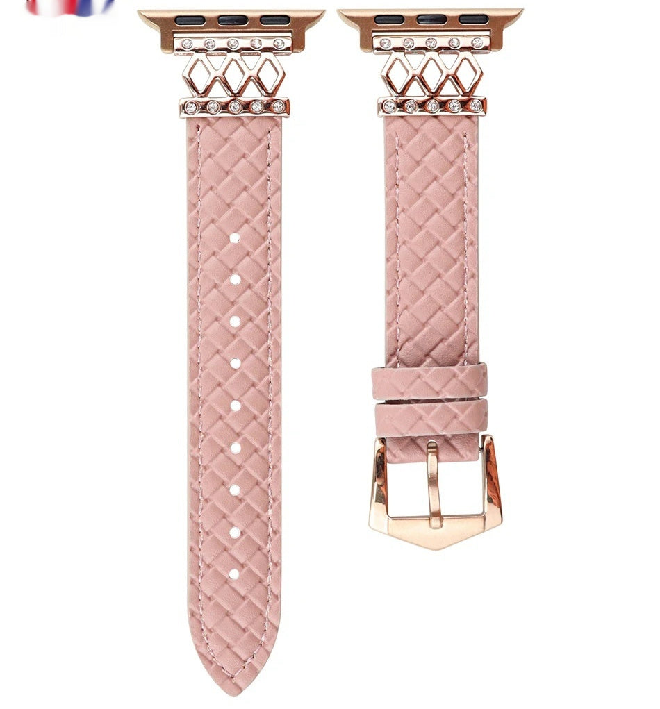 Armbanduhr Diamant Design Klassischer Stil Echtes Leder Damen uhr armband