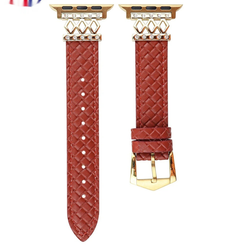 Armbanduhr Diamant Design Klassischer Stil Echtes Leder Damen uhr armband