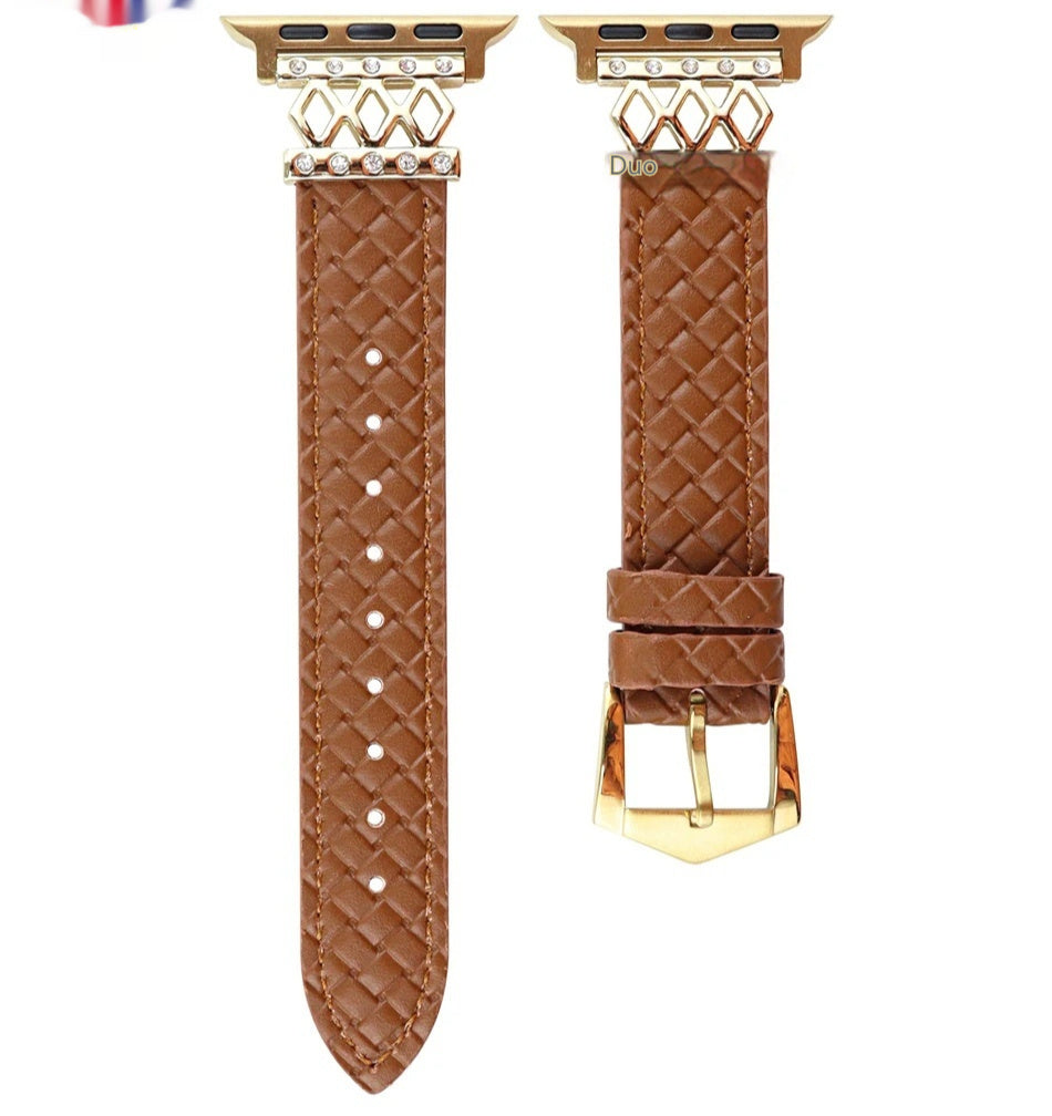 Armbanduhr Diamant Design Klassischer Stil Echtes Leder Damen uhr armband