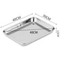 BBQ Bakeware for Baking Cooking Sheet & Rack Set, Stainless Steel Cookies Sheet Large Oven Pan Tray Cooling Grid Rack for Bread Meats, Non Stick Rectangular Deep Dish Oven - Confia
