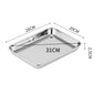 BBQ Bakeware for Baking Cooking Sheet & Rack Set, Stainless Steel Cookies Sheet Large Oven Pan Tray Cooling Grid Rack for Bread Meats, Non Stick Rectangular Deep Dish Oven - Confia