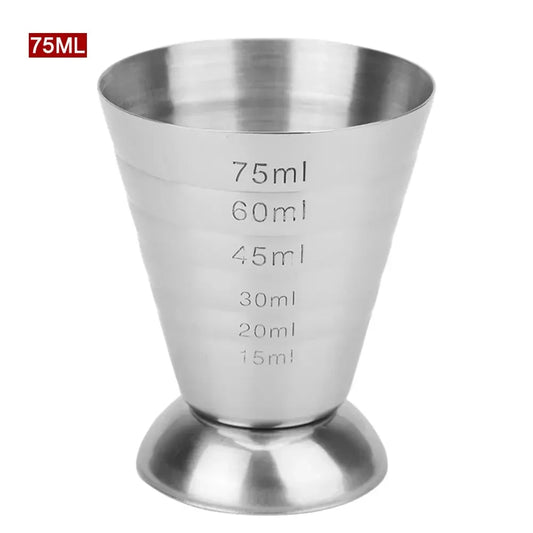 Stainless Steel Cocktail Jigger 75ml/2.5oz Bar Jigger Bell Jigger Measuring Liquor Shot Cup Drink Mixer Measurer - Confia