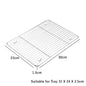 BBQ Bakeware for Baking Cooking Sheet & Rack Set, Stainless Steel Cookies Sheet Large Oven Pan Tray Cooling Grid Rack for Bread Meats, Non Stick Rectangular Deep Dish Oven - Confia