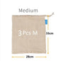Reusable Cotton Mesh Produce Bags for Vegetable Fruit Food Kitchen Washable Grid Storage Bag Eco String bag Kitchen Organizer Confia