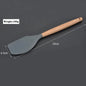Silicone world Cooking Kitchenware Tool Silicone Utensils With Wooden Multifunction Handle Non-Stick Spatula Spoon Brush - Confia