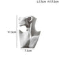 Ceramic Dried Flower Vase Home Art Deco Vase Nordic White Handicraft Decoration Living Room Desktop Flower Arrangement Vase - Confia