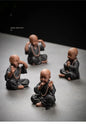 Ceramics Four Small Monk Statue Ceramic crafts Chinese characteristic decoration luxurious Home, Study, office accessories - Confia