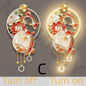 Flowers Bloom A Living Room Bedroom Study Decoration Painting Koi Fish Corridor Hanging Painting New Chinese Style Mural Lights - Confia