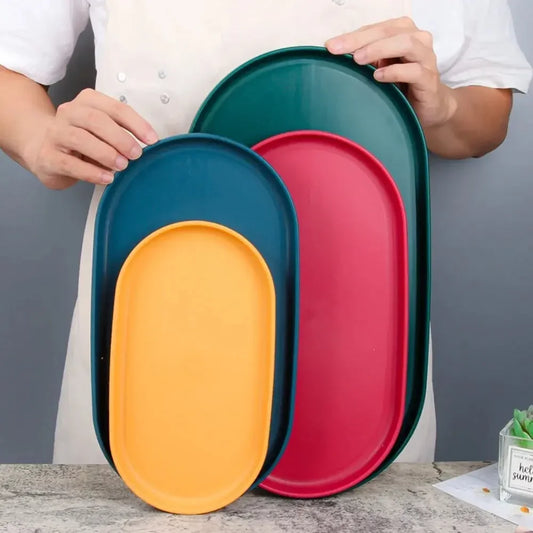 Tray Desktop Cosmetic Organizer Food Container Fruit Cake Plate Dessert Plate Nut Trays Baking Pastry Storage Storage Tray - Confia