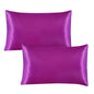 Satin Pillowcase Standard Set Of 2 - Green Silky Pillow Cases For Hair And Skin 20x26 Inches Pillow Covers With Envelope Closure - Confia - reusablefoodstoragebags confia