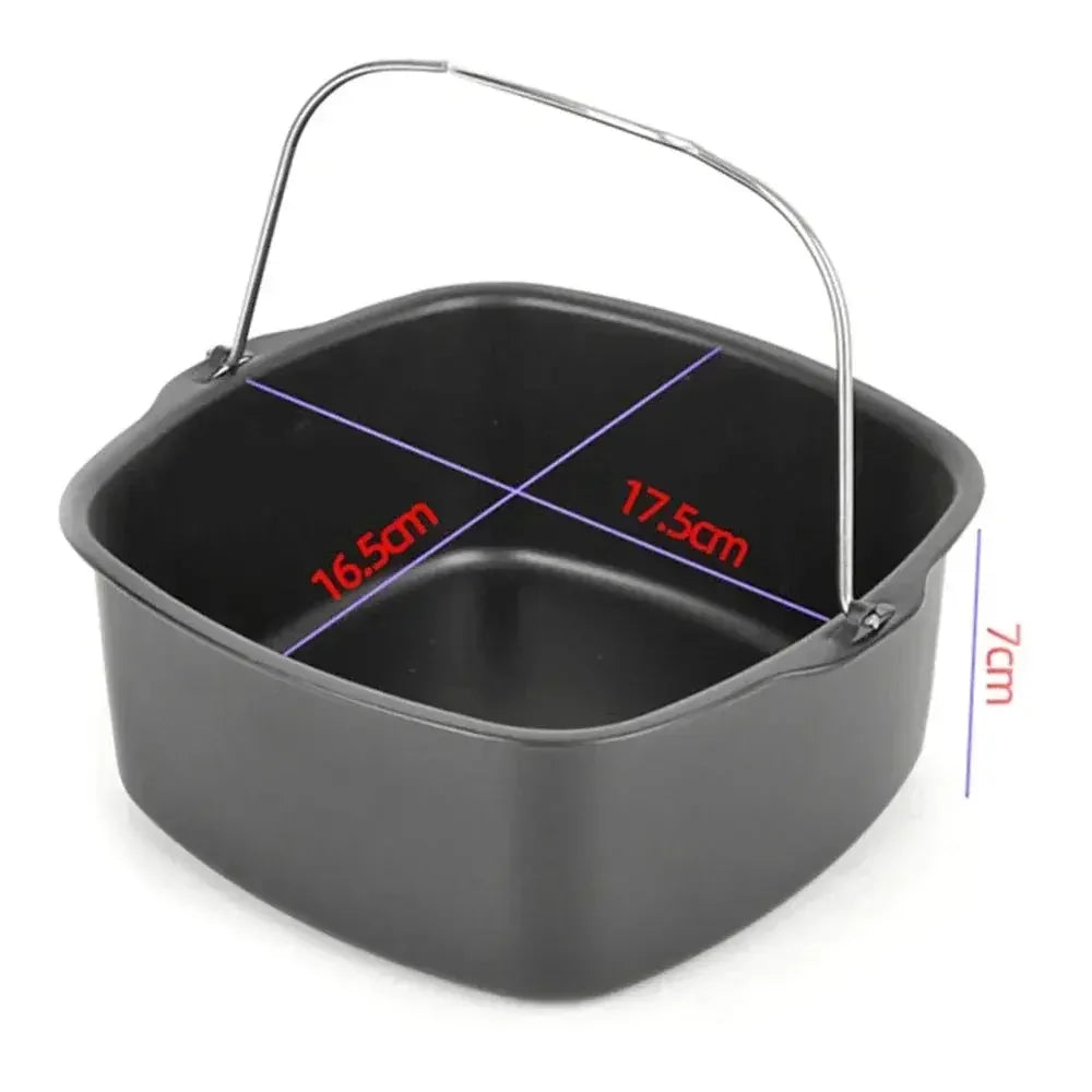 Non-stick Cake Baking Tray Basket Air Fryer for Baking Dish Pan Cake Baking Pan Roasting Basket Bakeware Air Fryer - Confia