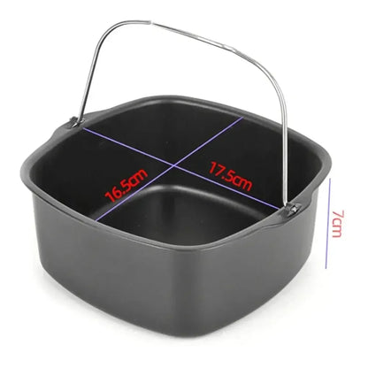 Non-stick Cake Baking Tray Basket Air Fryer for Baking Dish Pan Cake Baking Pan Roasting Basket Bakeware Air Fryer - Confia