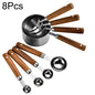 1/4/8pcs Stainless Steel Measuring Spoons With Scale Wooden Handle Household Kitchen Dining Bar Baking Tools Measuring Cups - Confia