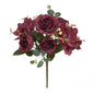 Artificial Flowers with Hydrangea Silk Fake Flowers 1 Bouquets for Home Wedding Decoration Table Centerpiece, Faux Peonies Flow - Confia