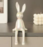 Rabbit decorations sculptures ornaments creative art fashion ceramic materials electroplating technology bedroom living room foyer - Confia