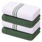 Kitinjoy 4/6pcs Cotton Towel For Kitchen Waffle Weave Stripe Kitchen Towel Absorbent Dishcloth Soft Drying Home Cleaning Cloths - Confia - reusablefoodstoragebags confia