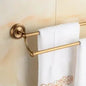 Solid Brass Bathroom Accessories Set with Robe hook, Paper Holder, Towel Bar, Soap Basket, Bathroom Fitting Sets - Confia - reusablefoodstoragebags confia